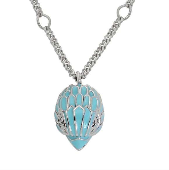 Kurt Geiger Jewelry - Kurt Geiger Enamel Eagle Pendant Necklace Blue And Silver NWT And Dust Bag